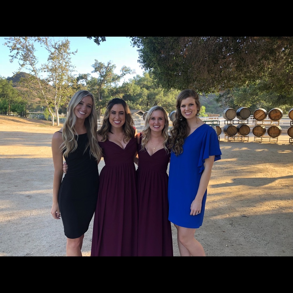 Lulu’s Make Me Move Burgundy Bridesmaid dress - Picture 8 of 8